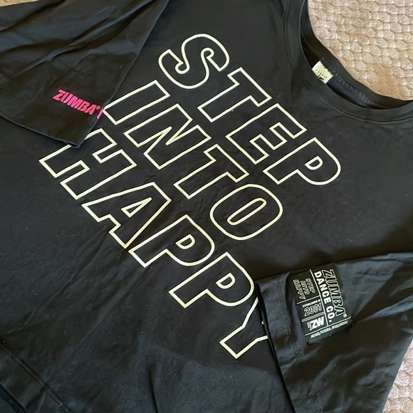 Zumba Black and White Boxy Tshirt - Picture 2 of 4